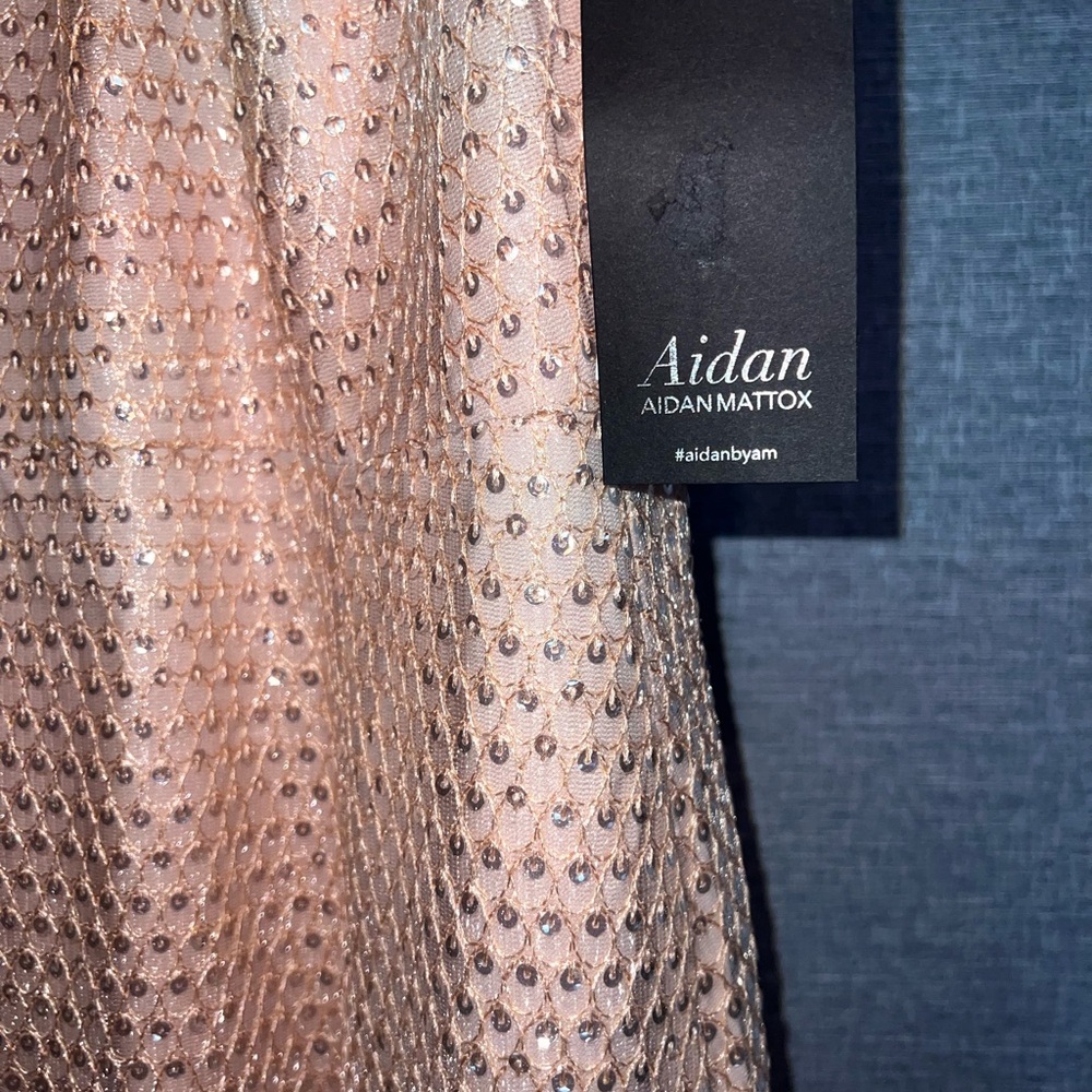 Aidan Mattox Pink Halter Midi Cocktail Dress - Picture 7 of 9